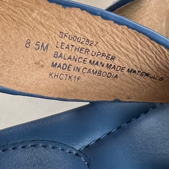 Sofft Mirabelle Blue Suede Sandal with Side Buckle Size 8.5 - Picture 14 of 14